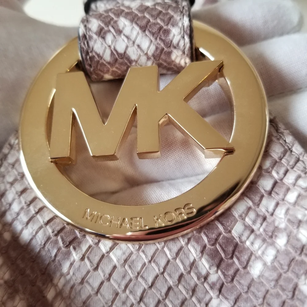 Michael Kors Reptile Slouchy Hobo Bag